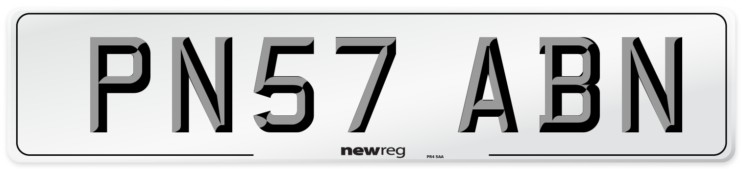 PN57 ABN Number Plate from New Reg